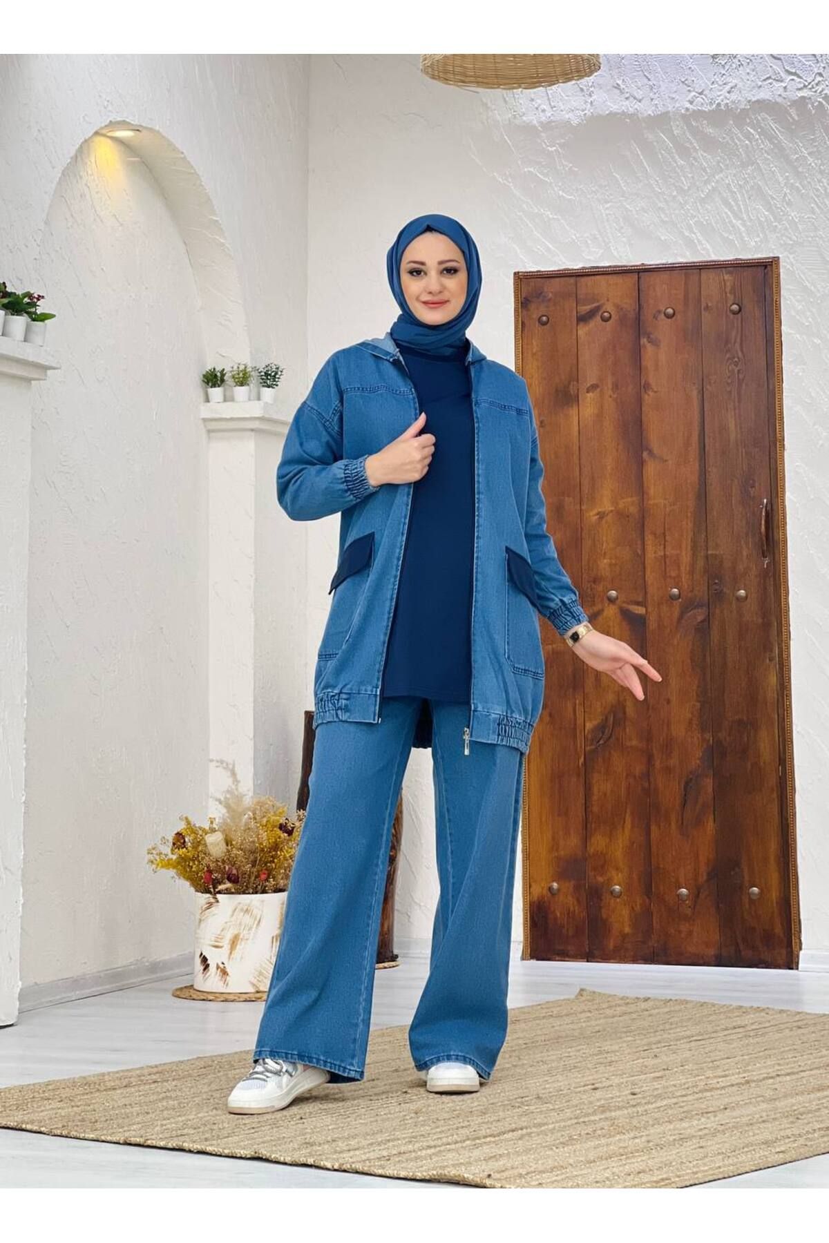 Style jacket store jeans hijab