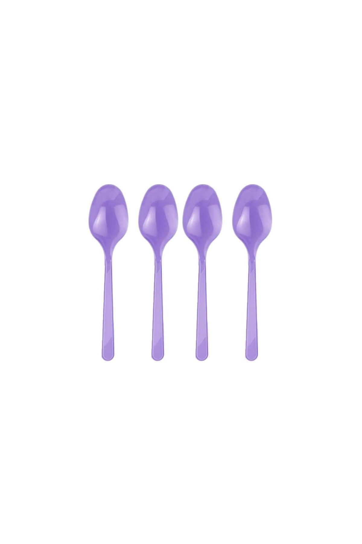 25Pcs Purple Color Spoon Hard Abutment Plastic Luxury Disposable Birthday Party Serving Spoon