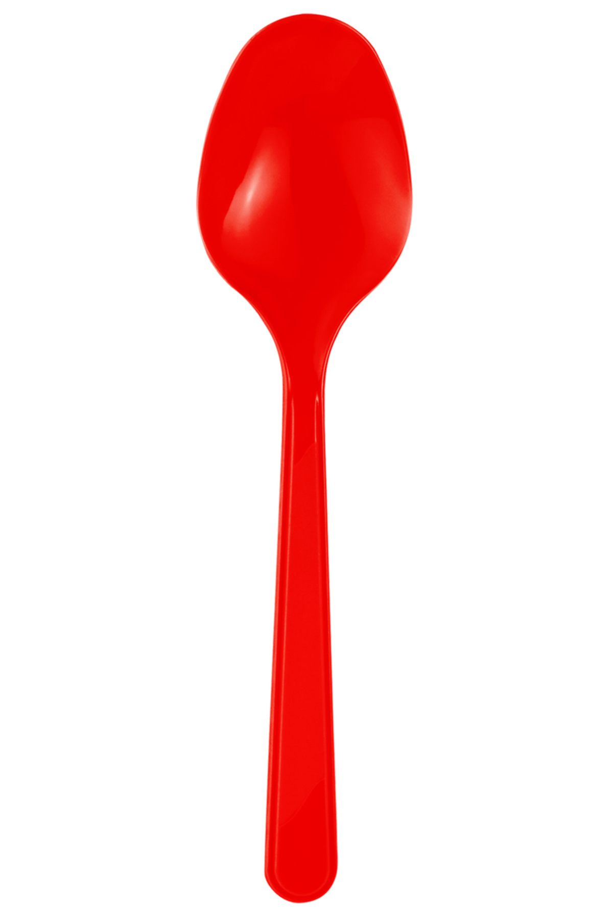 25Pcs Red Color Spoon Hard Abutment Plastic Luxury Disposable Birthday Party Serving Spoon