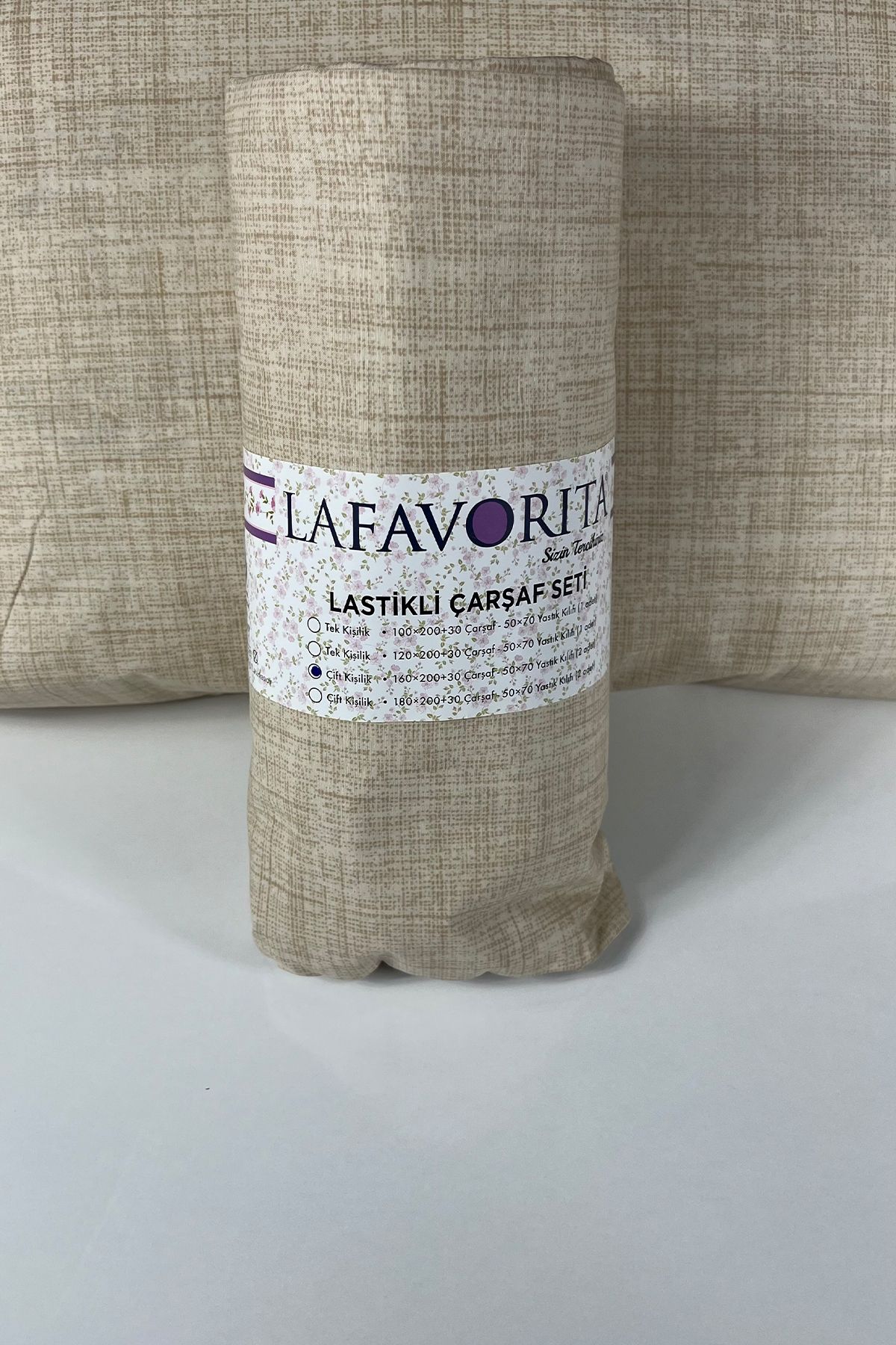 Lafavorita-Double and King Size Elastic Sheet + 2 Pillow Cases 2
