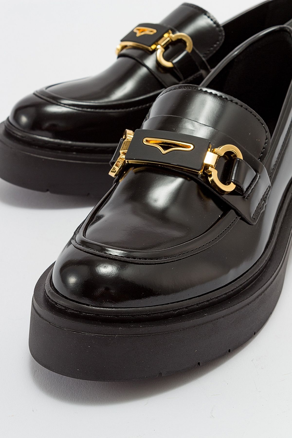 لوفر سیاه زنانه Unte مشکی Opening Loafer اورجینال luvishoes