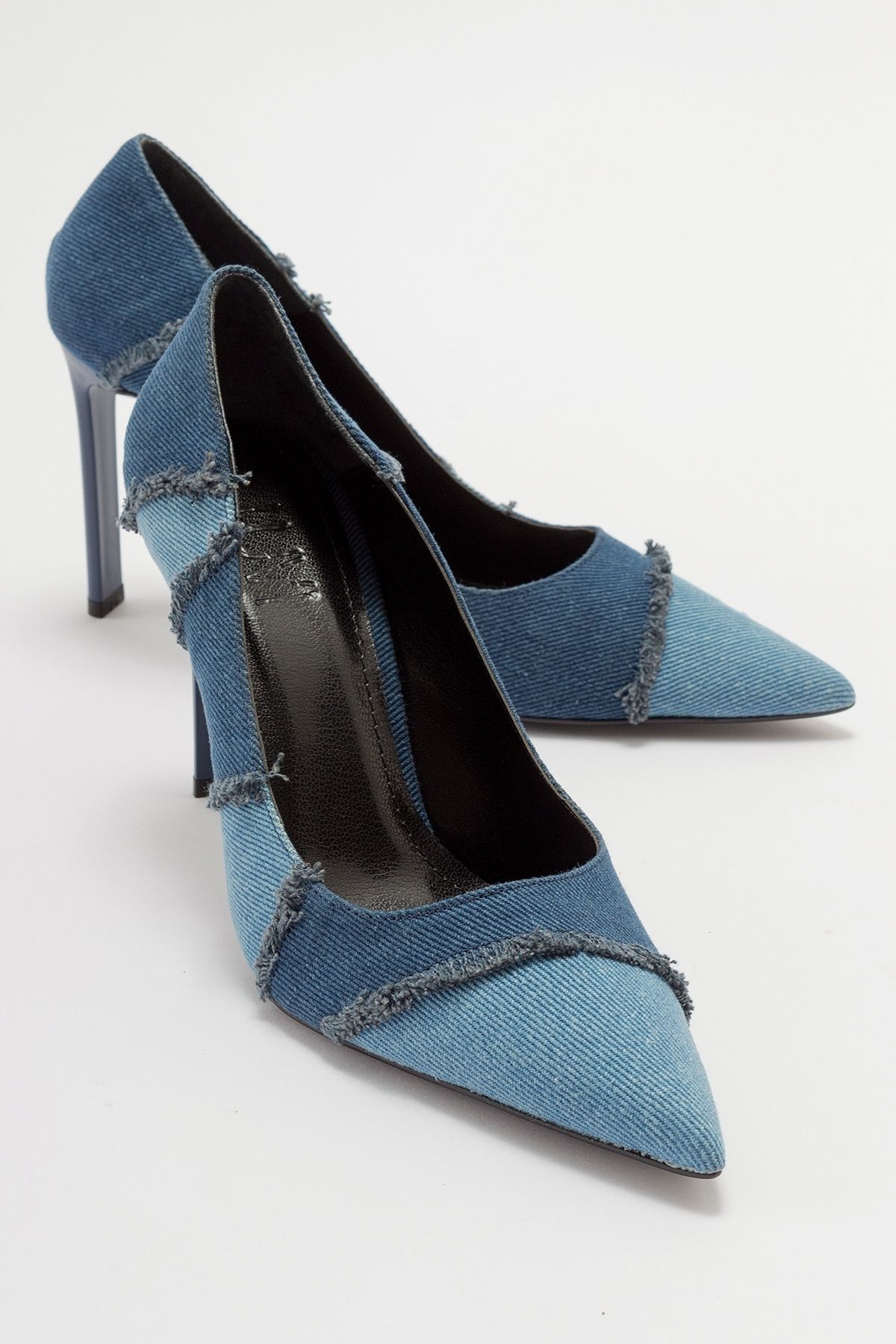 Denim shoes women's heels on sale