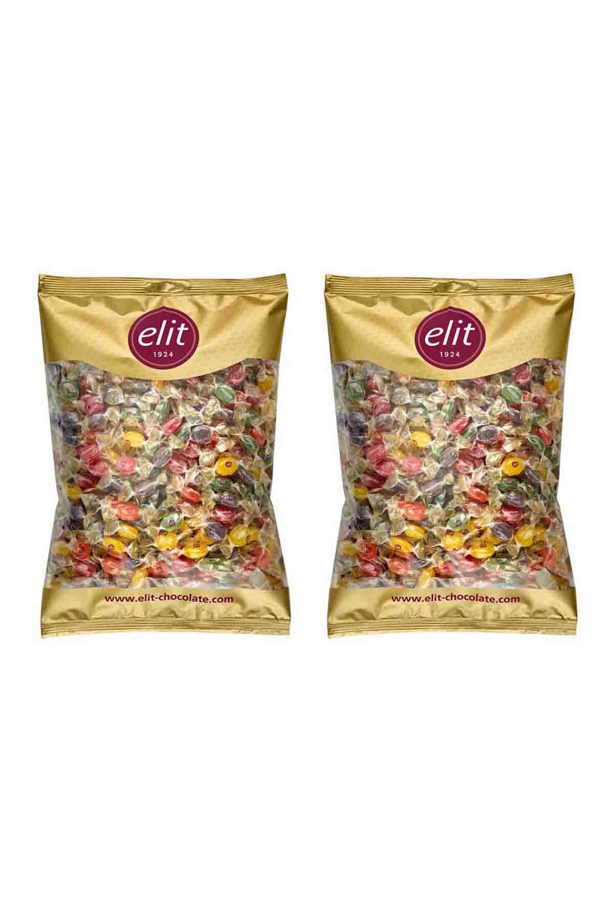 Elit Çikolata Minibon Meyveli Şeker 1kg 2'li Set (2X1KG) Glutensiz