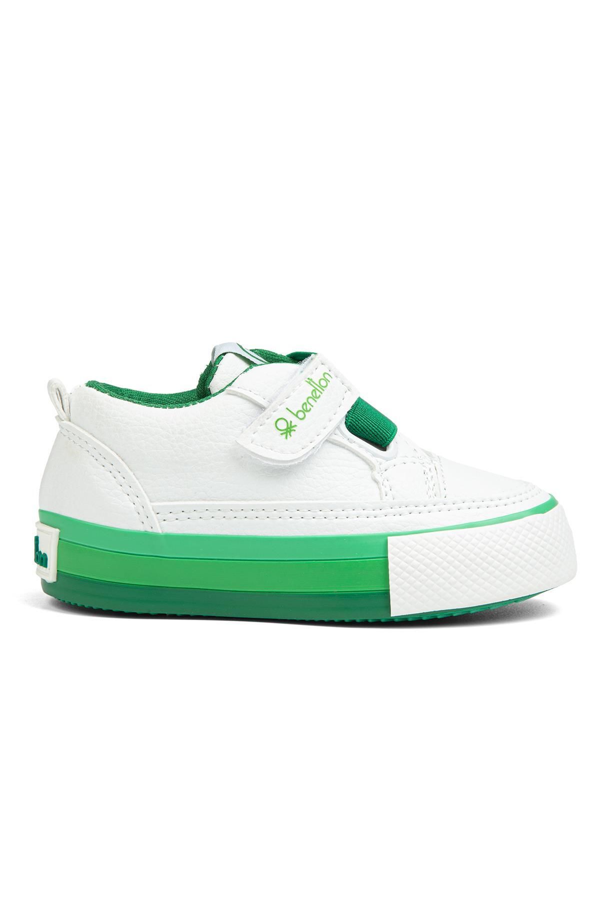 Benetton-®| BN-90445 - أبيض أخضر - حذاء رياضي للأطفال 2