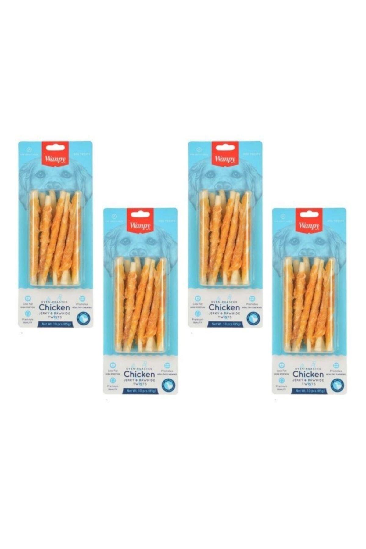 Wanpy Deri Üzerine Tavuk Sarılı Köpek Ödülü 85 Gr X 4 Adet