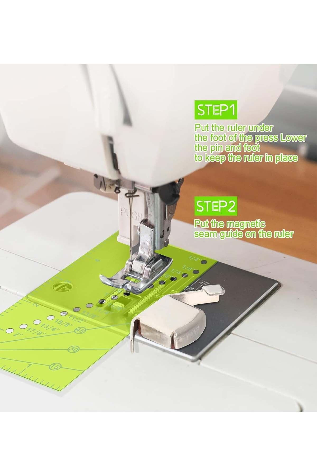 hodbehod-Sewing Machine Guard Seam Edge Allowance Guide Alignment Adjustment Measurement Ruler 3