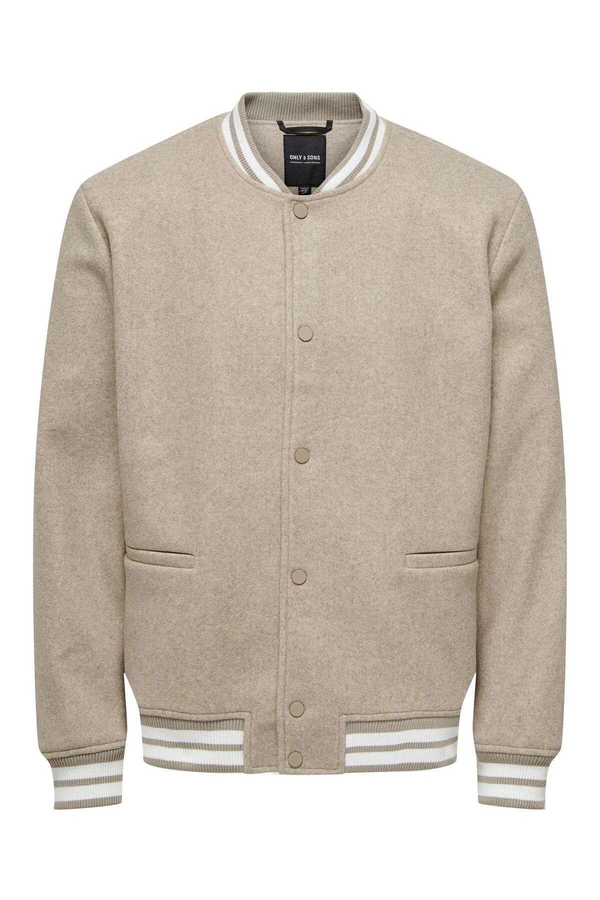 مانتو مردانه بژ Denver Bomber Otw Vd 22025212-06 Only & Sons