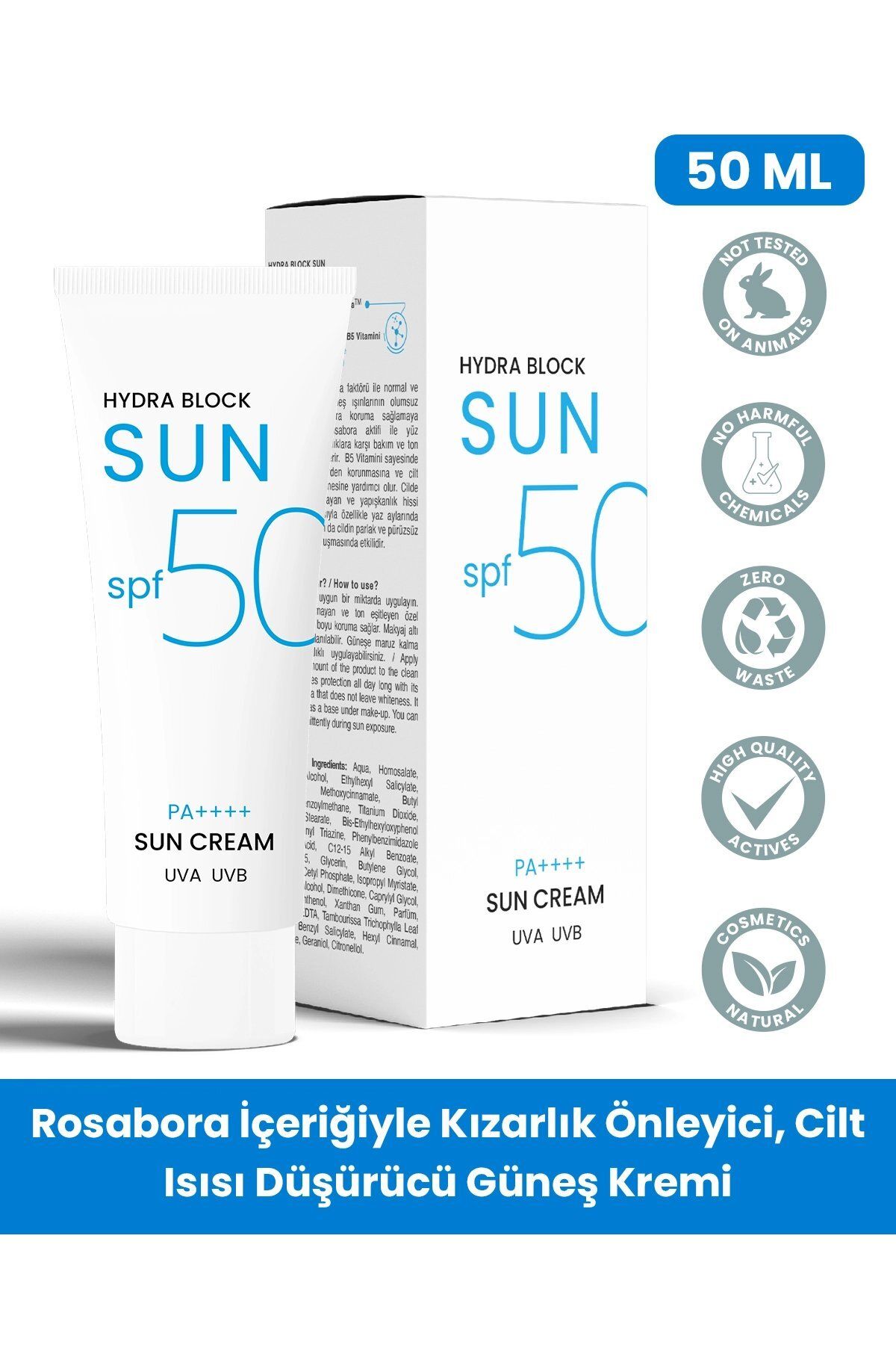 PROCSIN کرم ضد آفتاب Hydra Block SUN Spf 50+ کاهش قرمزی و التهاب پوست 50میل