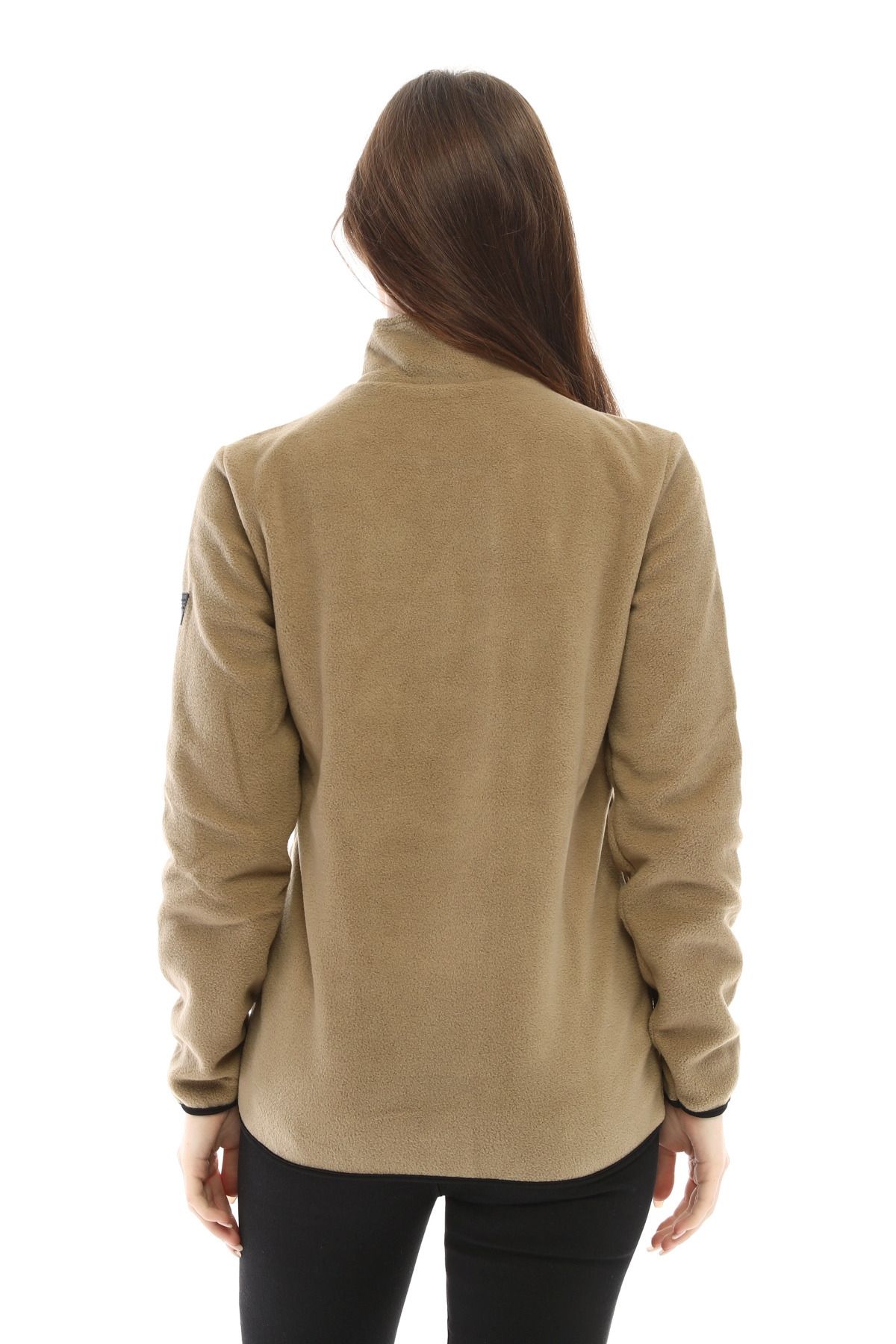 GHASSY CO.-غاسيكو. سترة نسائية نصف سحاب من الصوف 5