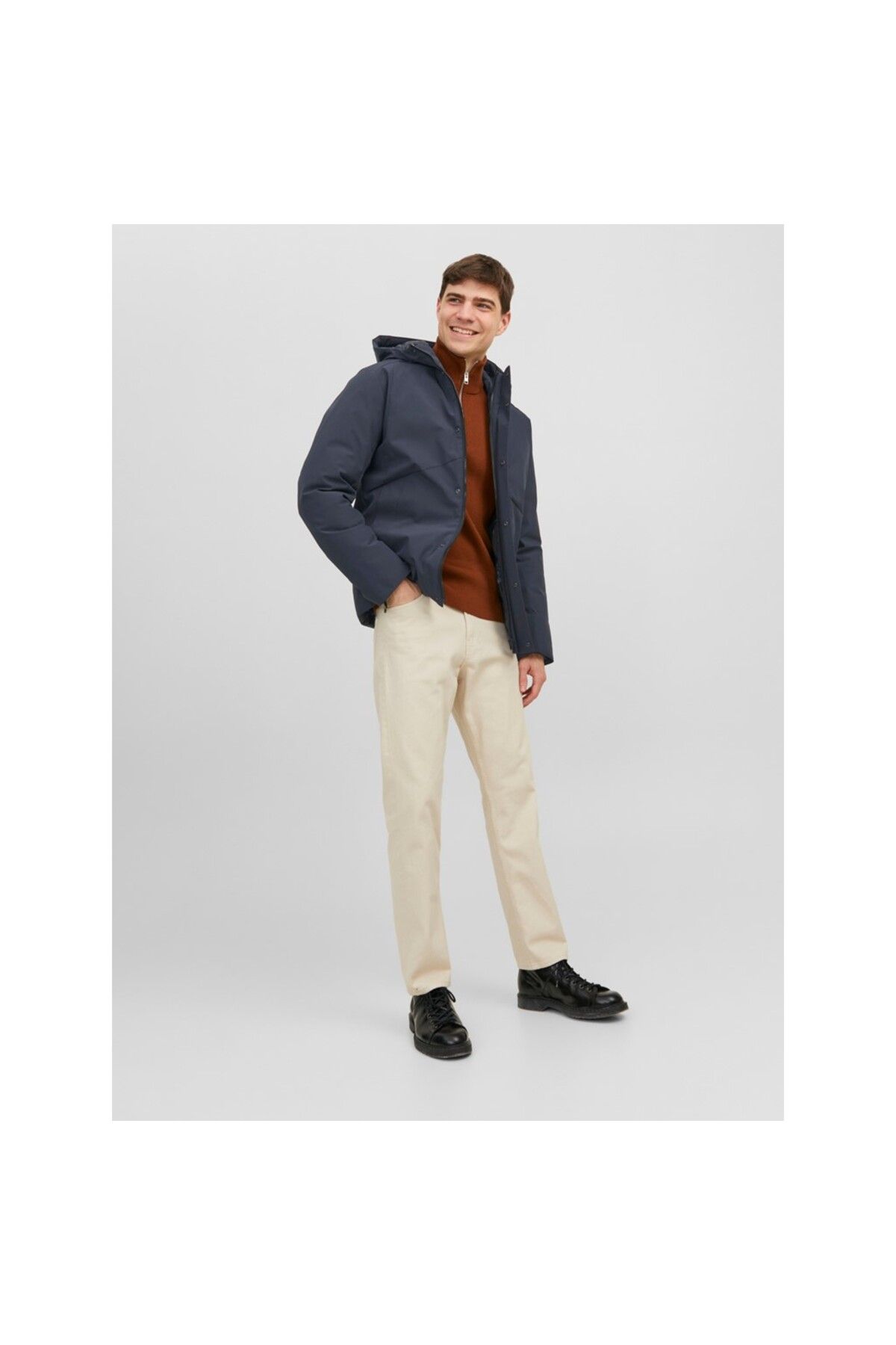 Jack Jones Jack Jones Hooded Dark Navy Blue Men s Water