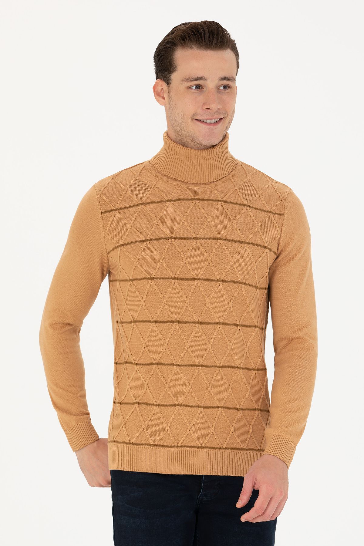 U.S. Polo Assn. BASE. Polo Assn. Turtleneck Sand Men s Knitwear