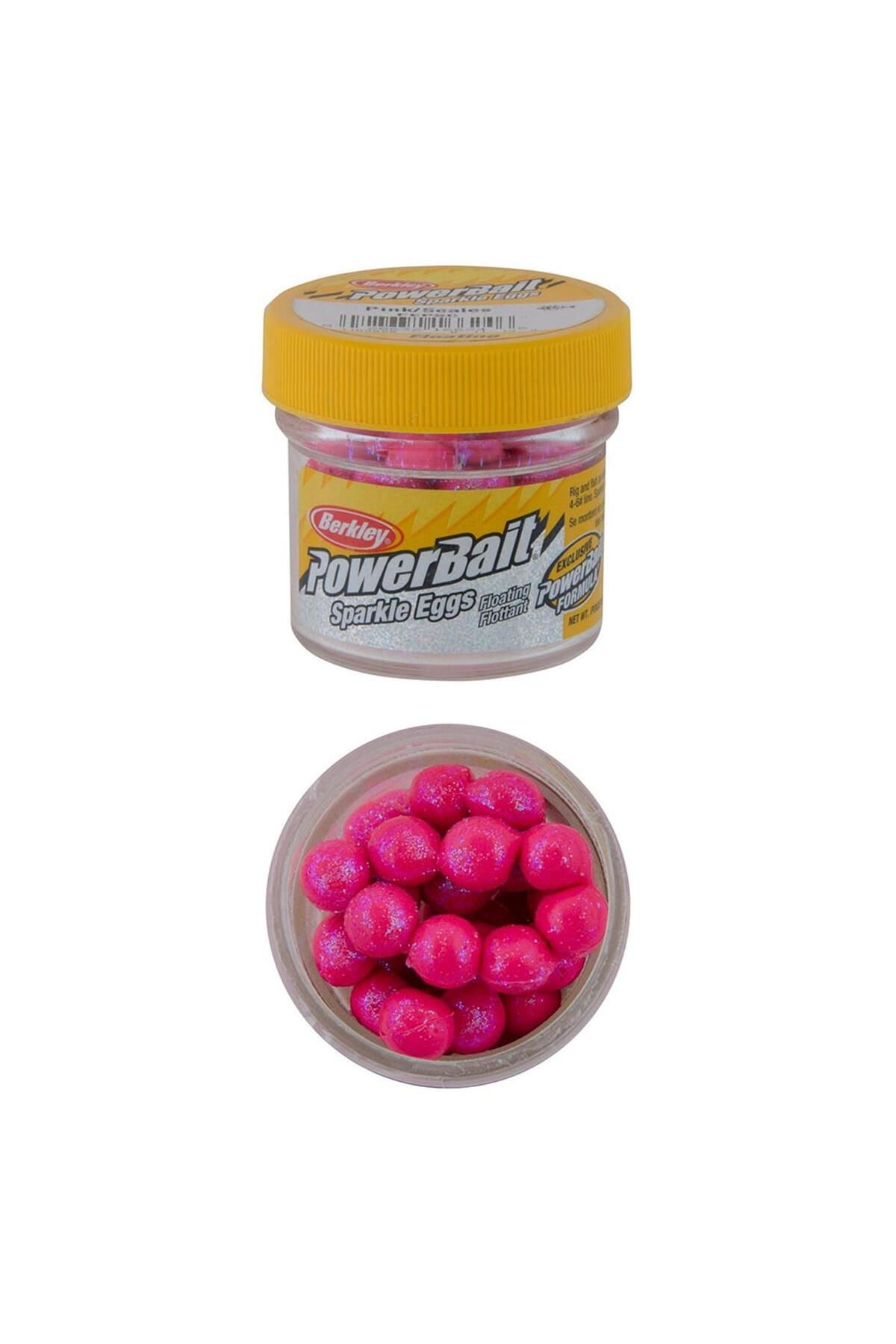 Berkley PowerBait Sparkle Power Eggs Floating Magnum Fishing Bait, Pink  with Scales 