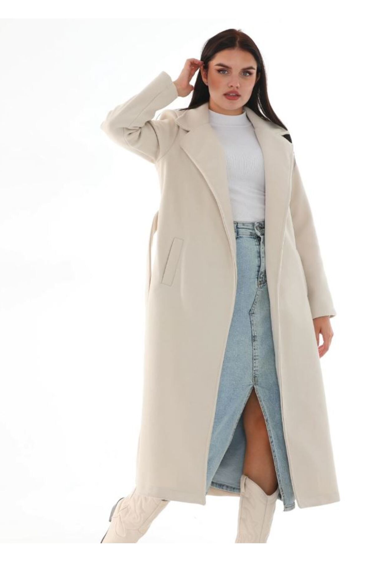 Pixie coat cream top