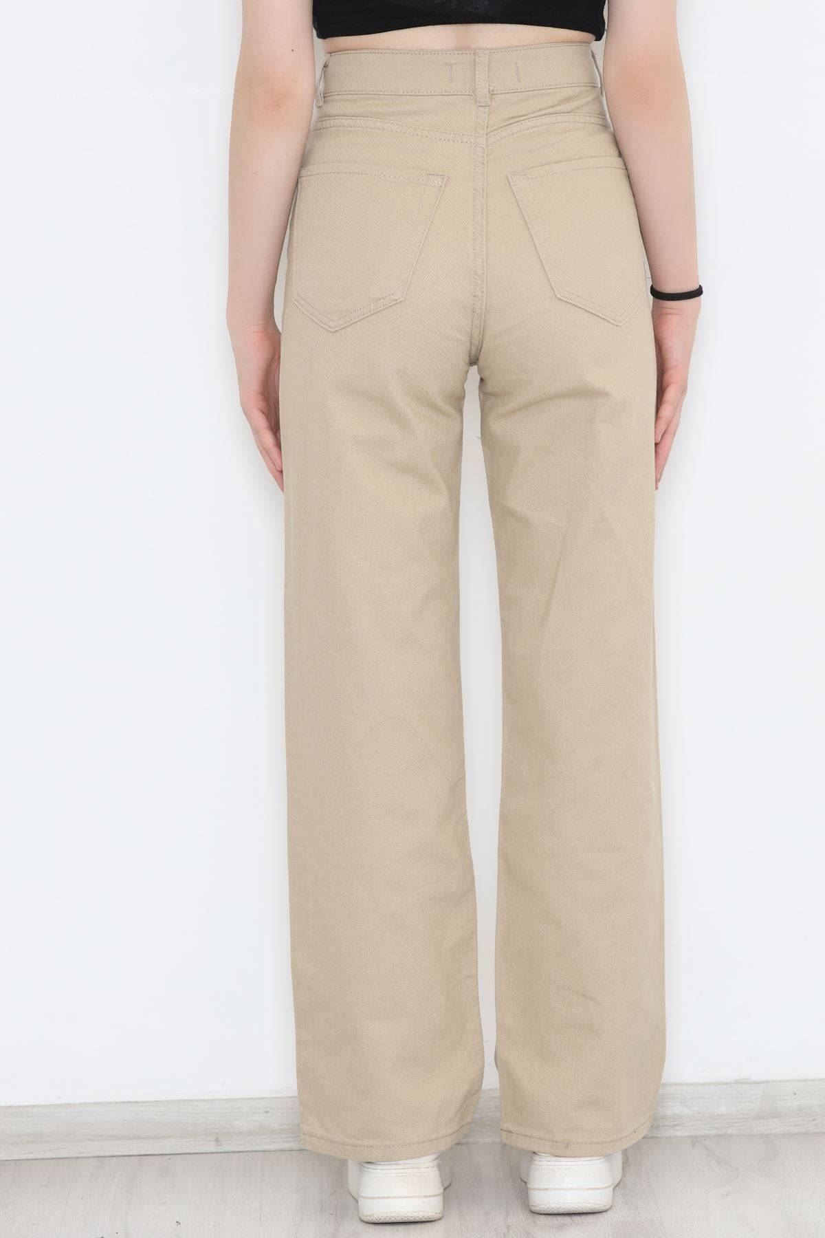 modacikadin Palazzo Jeans Beige