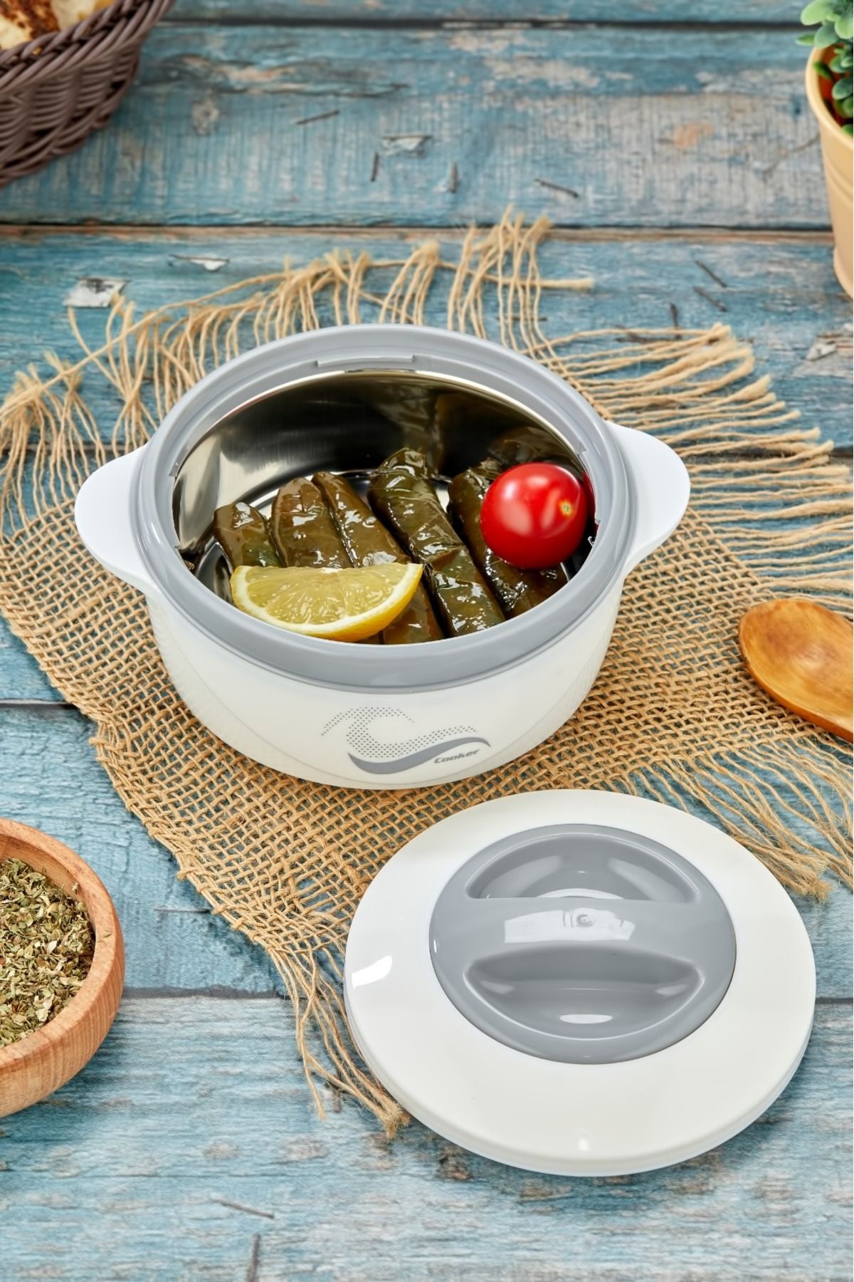 فلاسک سفید لوکس 500 میل آشپزخانه فولادی کوچک Cooker
