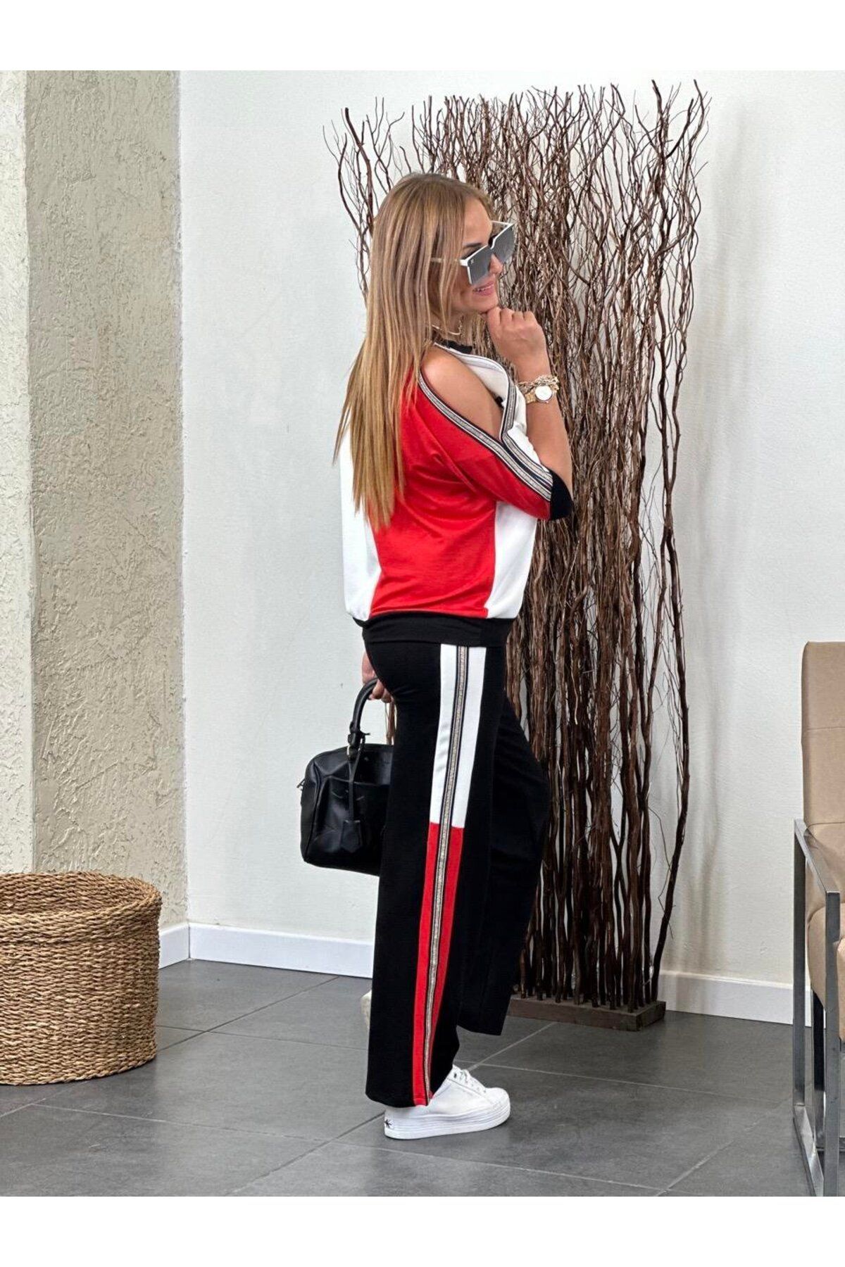Half striped pants online