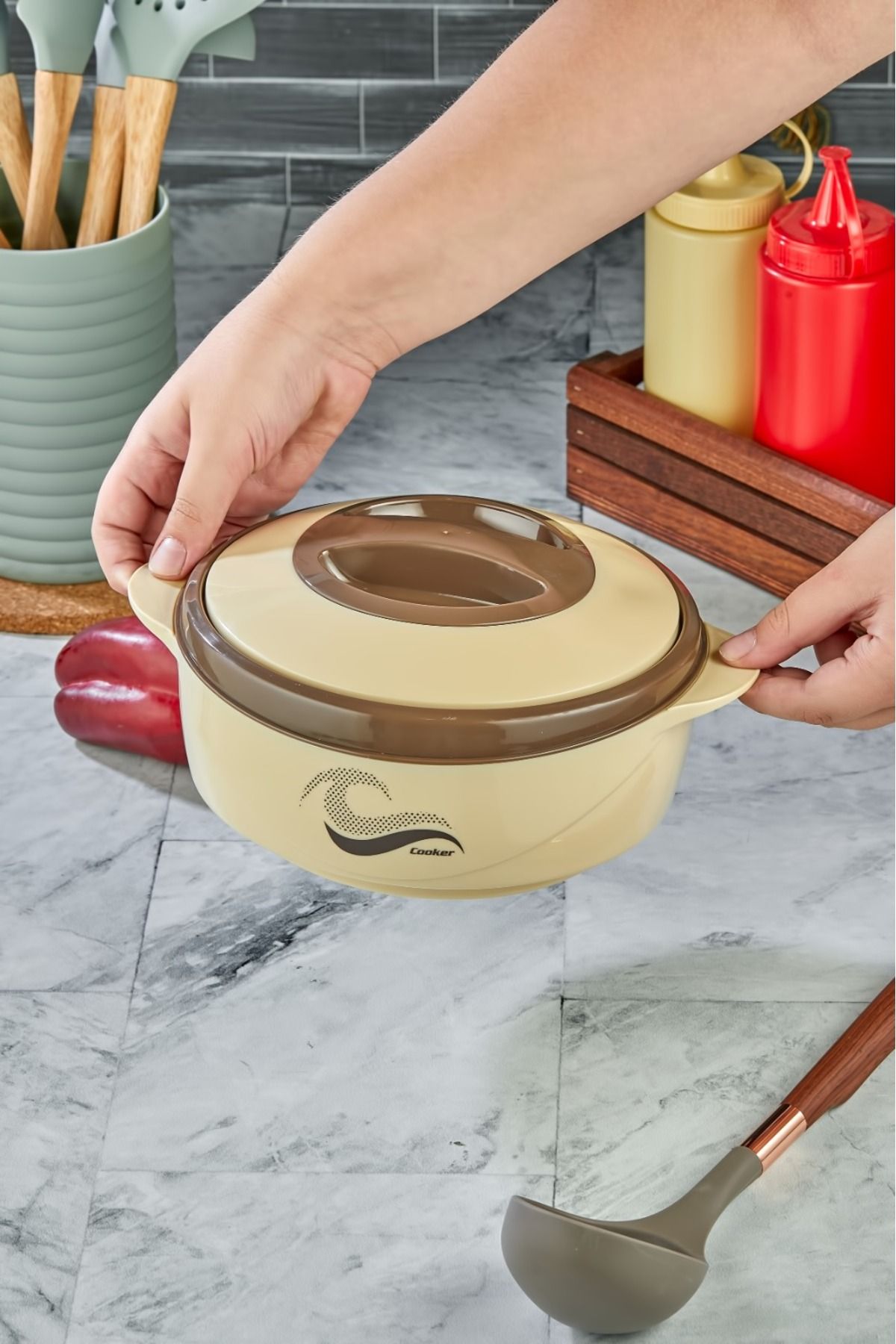 فلاسک نود لوکس 1 ، 5 لیتری بزرگ دوم فروش Poak Eat Termo Cooker