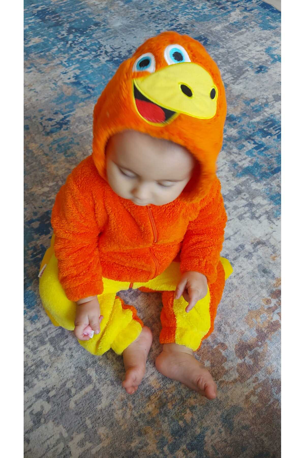 ERENİTY Welsoft Peluş Fermuarlı Kışlık Figürlü Çift Renkli Bebek Uyku Tulumu Çocuk Tulumu fotoğrafı 3 (önizleme)