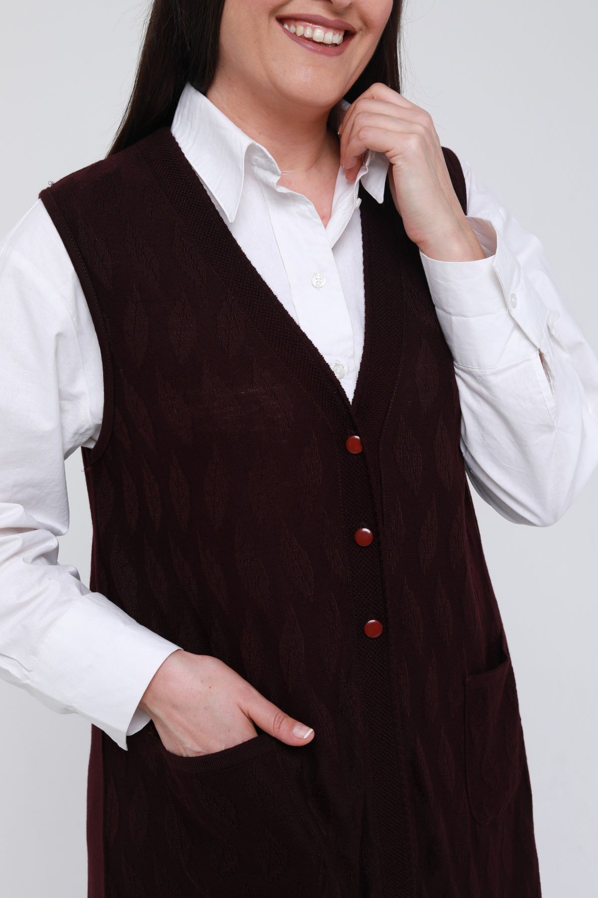 Plus size shop burgundy vest