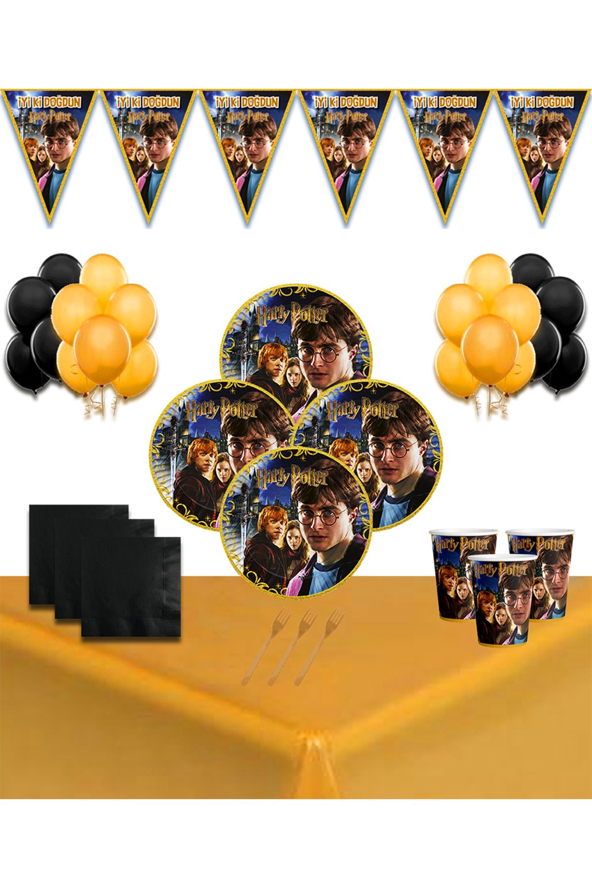 doğumgünüparti Harry Potter Birthday Party Decorations Supplies Set for 24  People