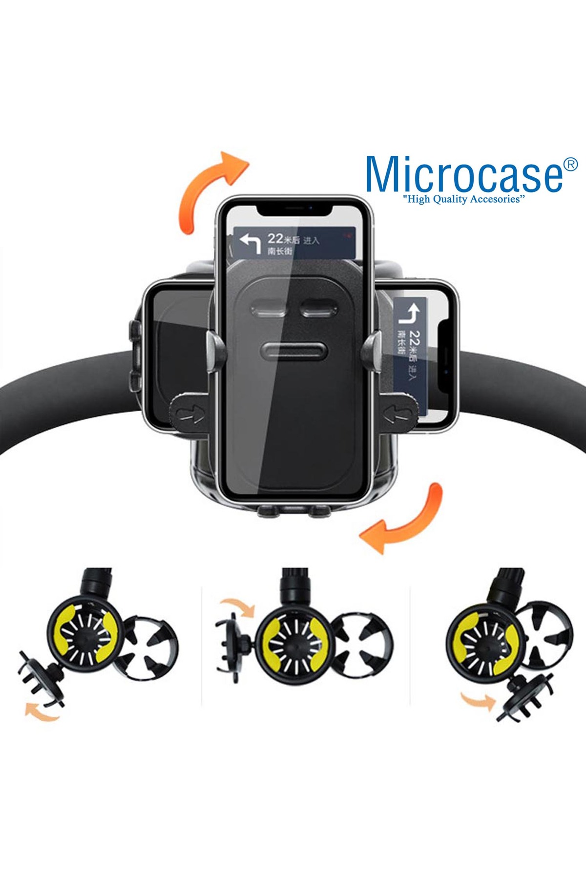 Microcase Bisiklet Bebek Arabası için Şişe Biberon Bardak ve Telefon Tutucu - AL4007 fotoğrafı 3 (önizleme)