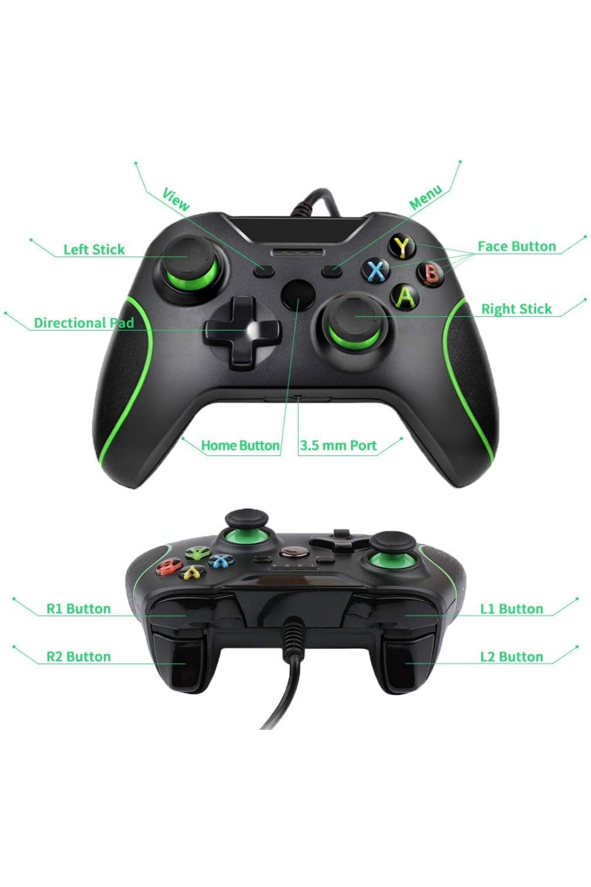 Xbox One-one X-one S-series X-series S Pc Uyumlu Kablolu Joystick Gamepad 4