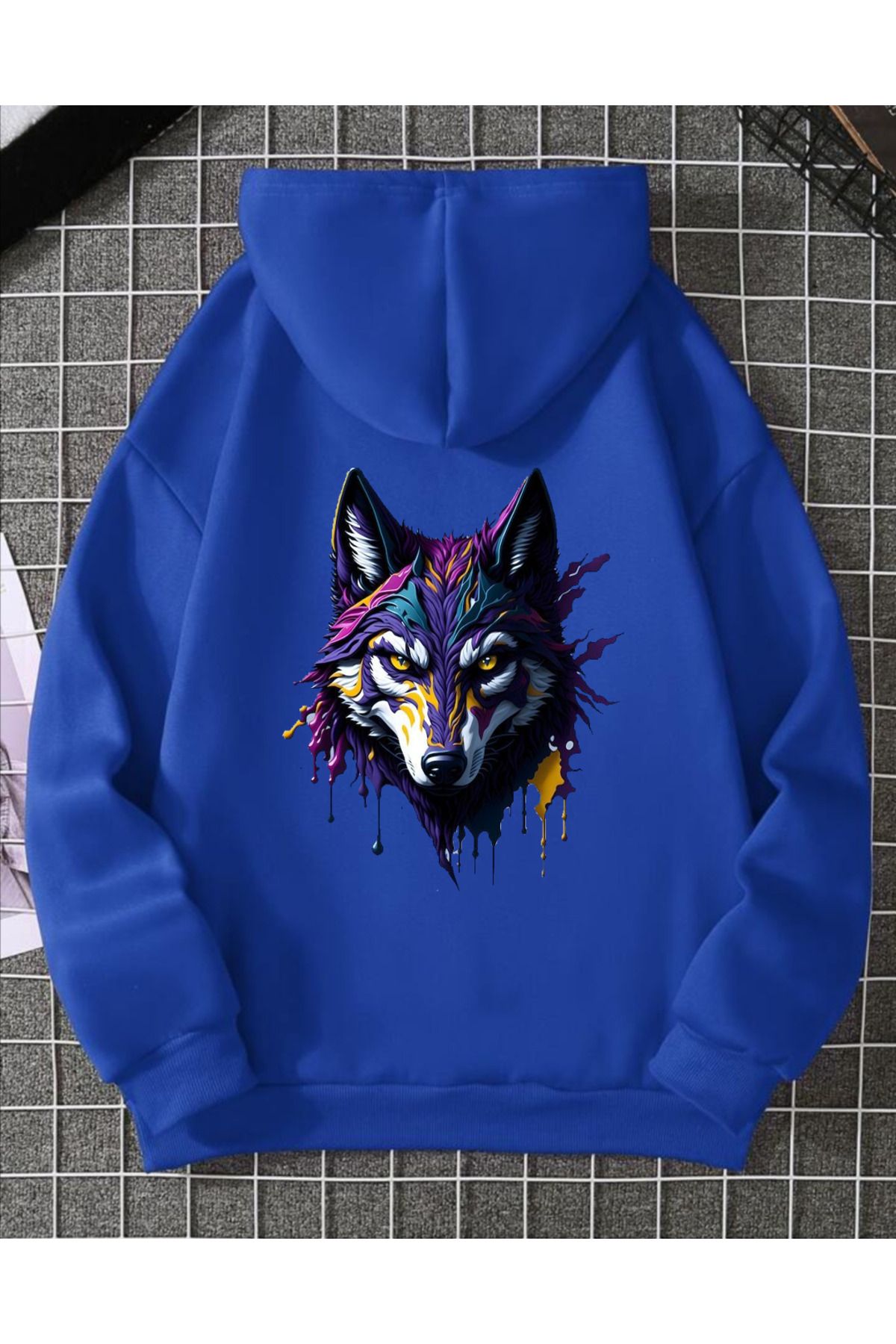 Blue wolf hoodie cheap
