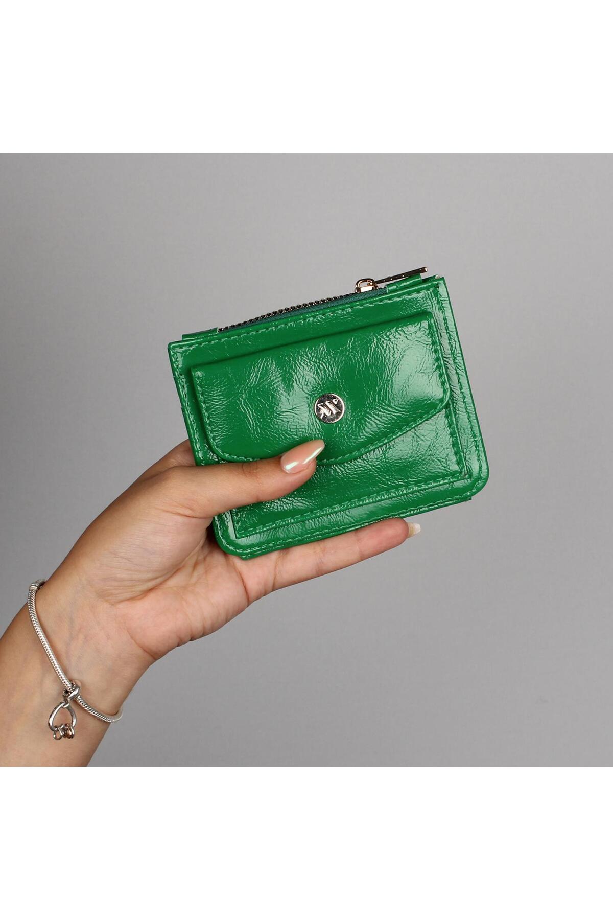 Women's Leather Wallet and Card Holder 1619 Green