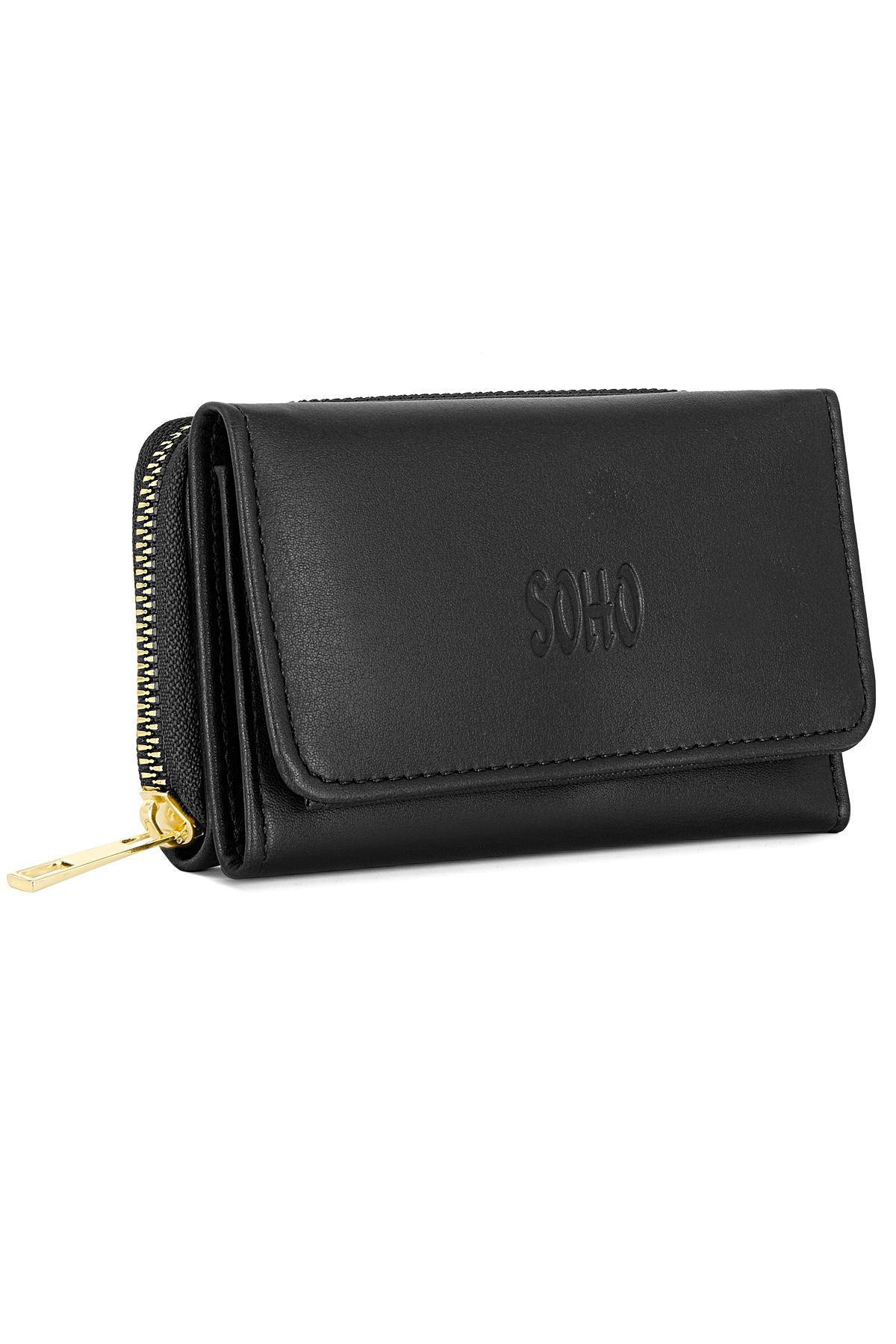 SOHO Wallet Black Solid color Trendyol