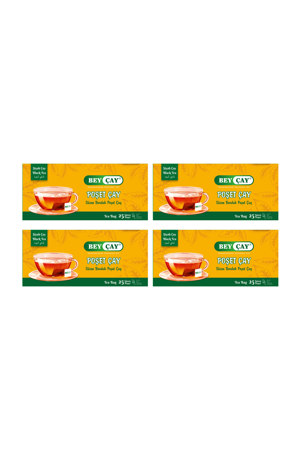 BEY ÇAY Süzen Poşet Çay 2 G X 25 Adet (50 G) - 4 Kutu