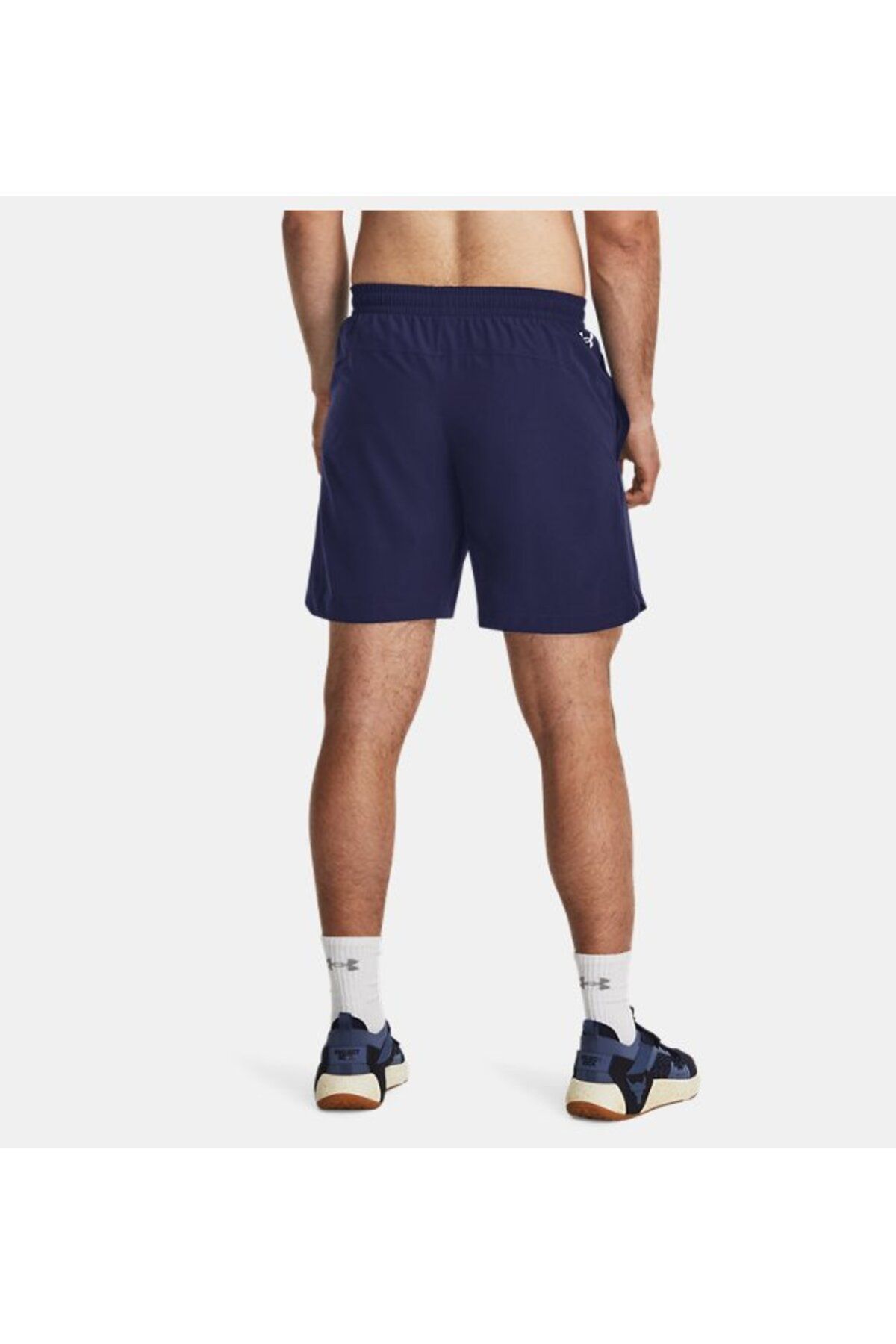 شورت ورزشی آبی مردانه بافندگی اورجینال Under Armour
