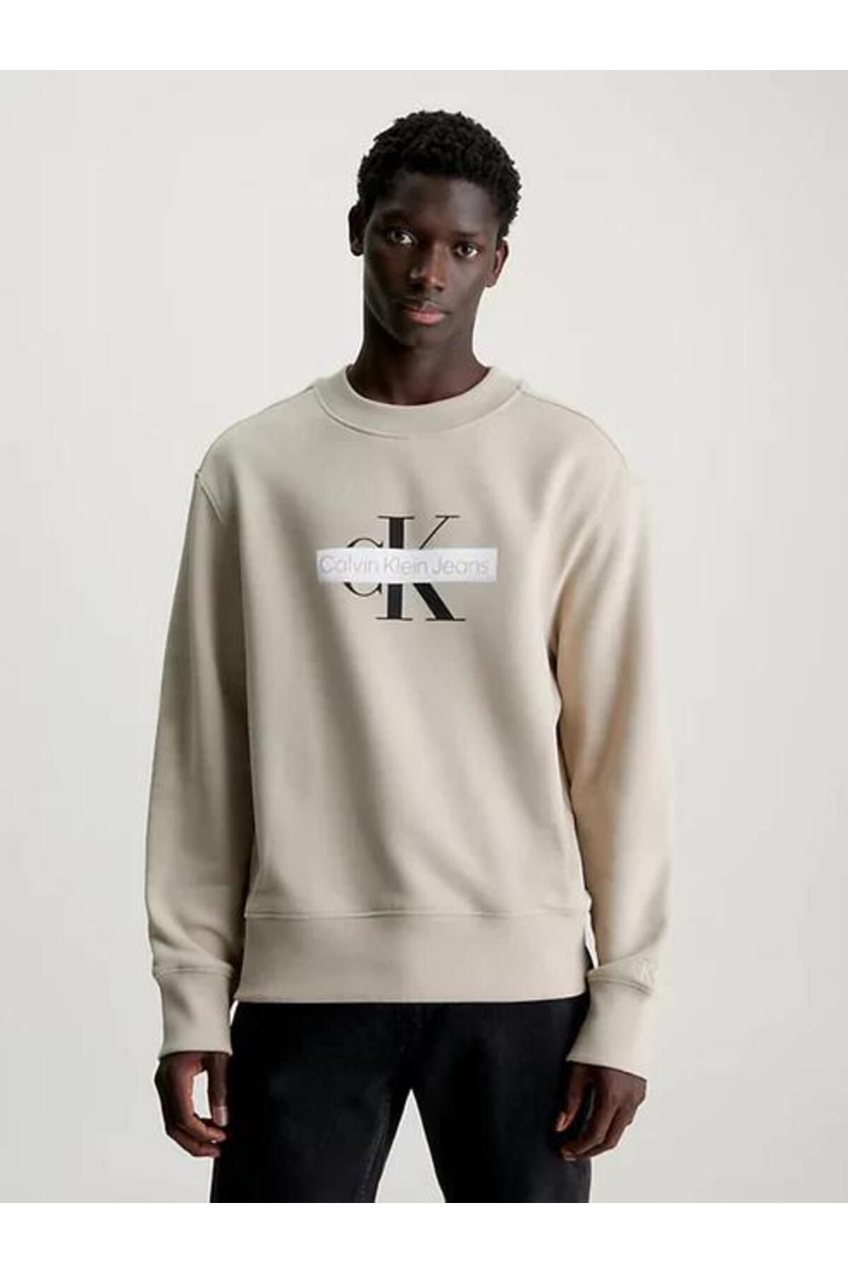 Calvin klein jeans grey sweatshirt deals
