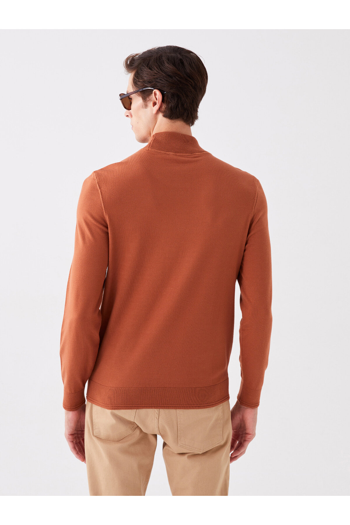بافت و پلیور مردانه قهوه ای ال سی وایکیکی | W35274Z8V4S اورجینال - تصویر 5