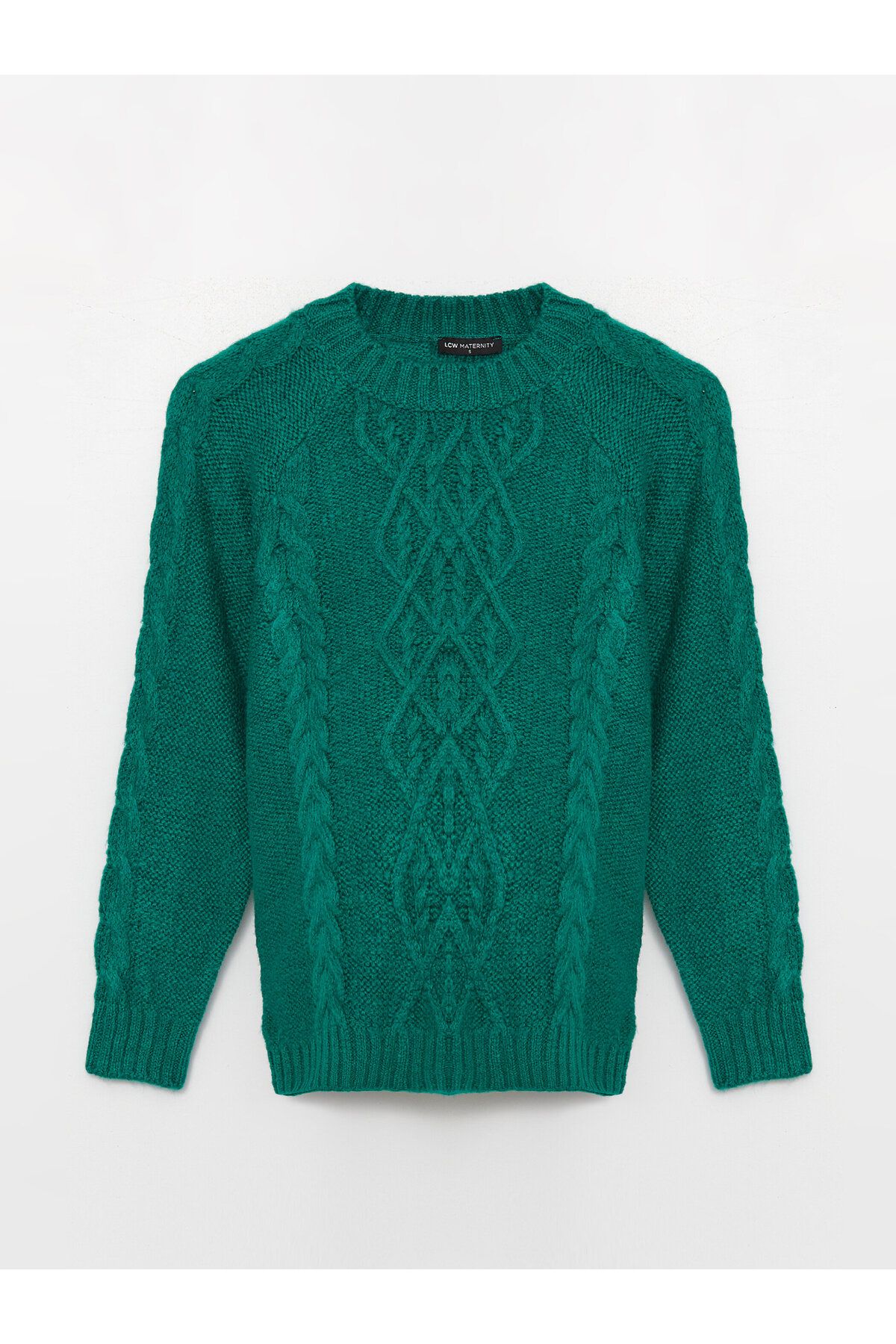 LC Waikiki-Rundhalsausschnitt, selbstgemusterter Langarm-Umstands-Strickpullover 1