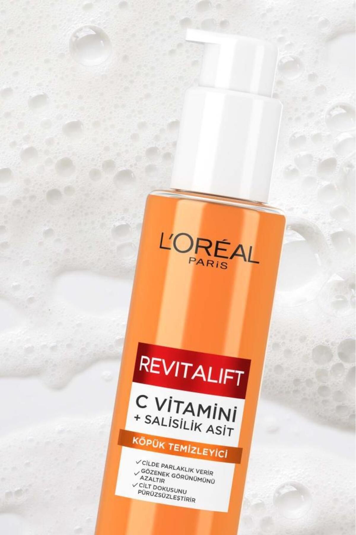 L'Oreal Paris پاک کننده و روشن کننده پوست Revitalift Clinical حاوی ویتامین C + اسید سالیسیلیک